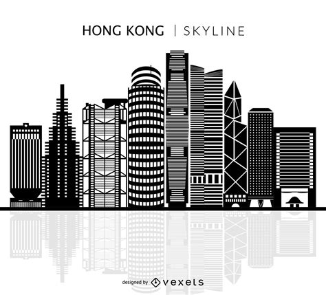 Hong Kong Isolated Skyline Vector Download