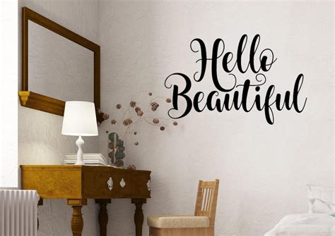 Hello Beautiful Wall Decal Hello Beautiful Wall decor | Etsy