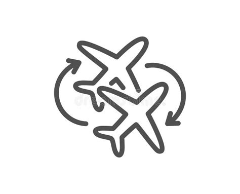 Connecting Flight Icon. Change Airplane Sign. Vector Stock Vector - Illustration of trip ...