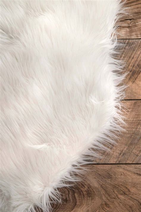 Fluffy Faux Fur Rug | White Rugs | Free Shipping