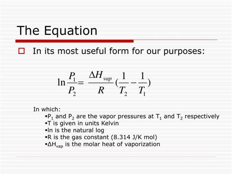 PPT - Clausius-Clapeyron Equation PowerPoint Presentation, free ...