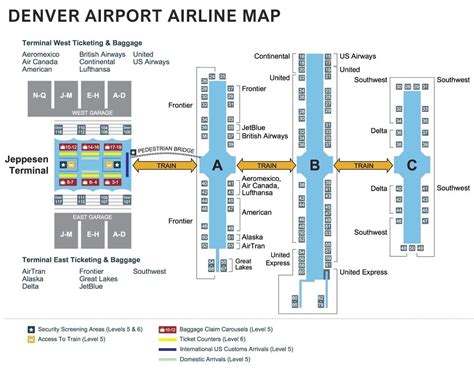 Denver Airport Map - Terminal, Gate, Food Map