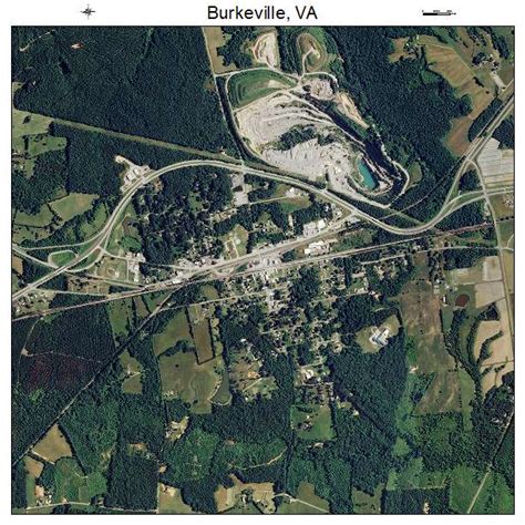 Aerial Photography Map of Burkeville, VA Virginia