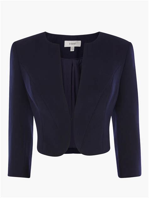 Coast Tess Cropped Jacket | Navy at John Lewis & Partners | Crop jacket, Jackets, Coats jackets ...