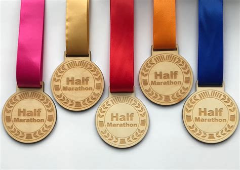 HALF MARATHON Wooden Running Medal | Etsy