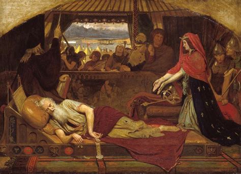 "King Lear (Lear and Cordelia)," by Ford Madox Brown (1821-1893)