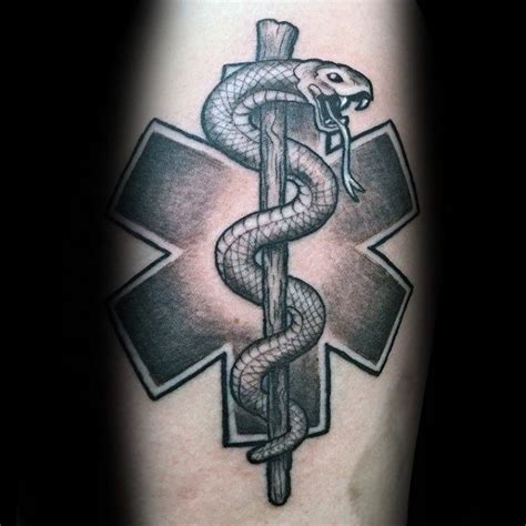 60 Star Of Life Tattoo Designs For Men - EMS, EMT and Paramedic | Medical tattoo, Ems tattoos ...