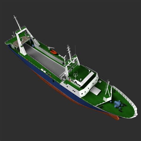 stern trawler 3d model