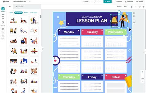 Class Schedule Maker With Editable Templates | Piktochart - Piktochart