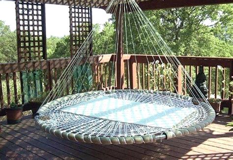 outdoor porch bed swing round outdoor swing bed trampoline hanging bed swing made from recycled ...