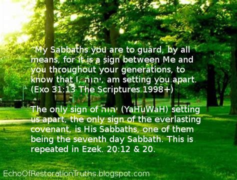 The Appointed Sabbath of YHWH | Echo Of Restoration Truths