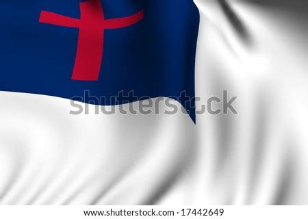 Rendering Of A Waving Christian Flag With Accurate Colors And Design ...