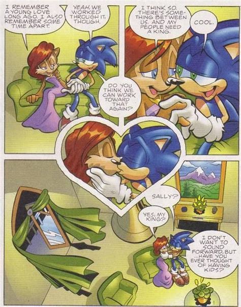 Sonic refinding Sally after time got all messed up and he lost her and ...