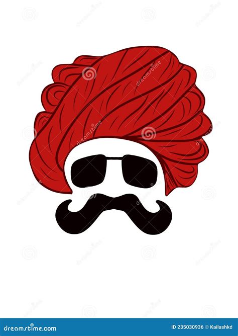 Rajasthani Man Concept Logo Design Stock Illustration - Illustration of rajasthani ...