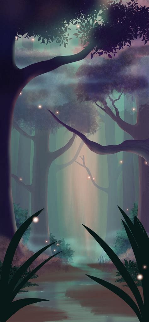 Mobile Wallpaper Enchanted Forest - Etsy