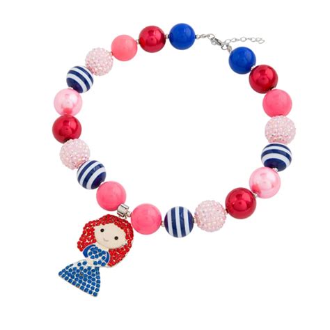 Beads Lovely Children Pink Beaded Chunky Necklace Fashion Jewelry For ...