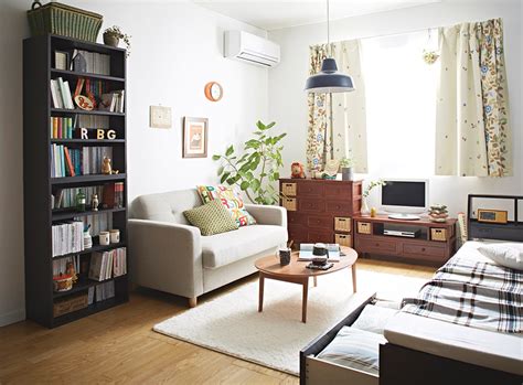 25+ Kickass Japanese Living Room Inspiration for a Peaceful Living One Room Apartment, Apartment ...