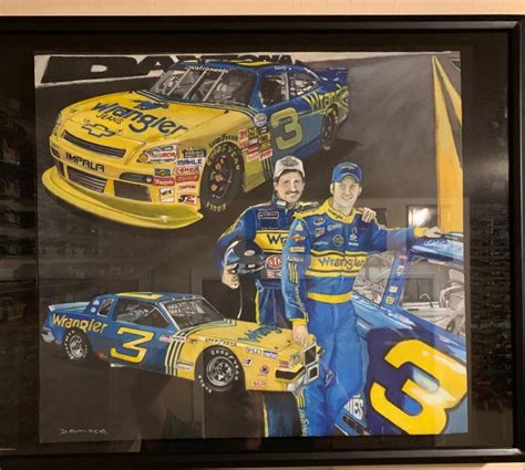 Dale Earnhardt Sr./Dale Earnhardt Jr. 'Wrangler' Painting (Canvas ...