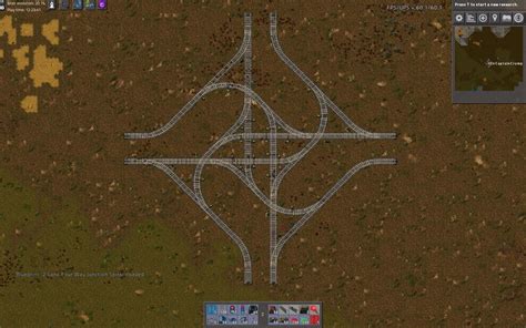 Four Way Rail Junctions : factorio