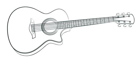 Sketch Guitar Line Drawing - Game Master