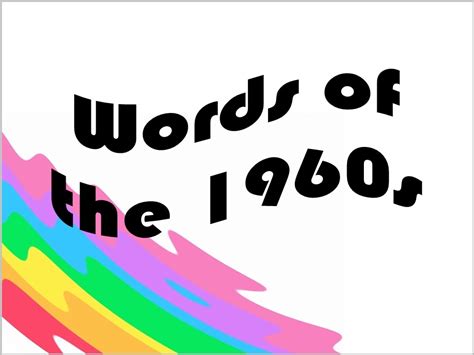 Words of the 1960s | Editorproof