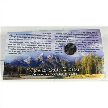 2007-D Wyoming State Quarter Commemorative Coin Card*Story Board Contains Lot of Wyoming History ...