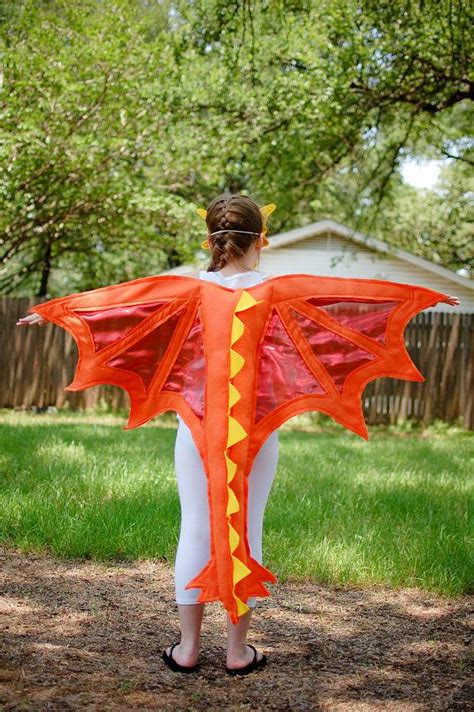 Dragon Wings Costume Fire Red Orange Yellow Kids Ages 1 to Adult | Wings costume, Diy dragon ...