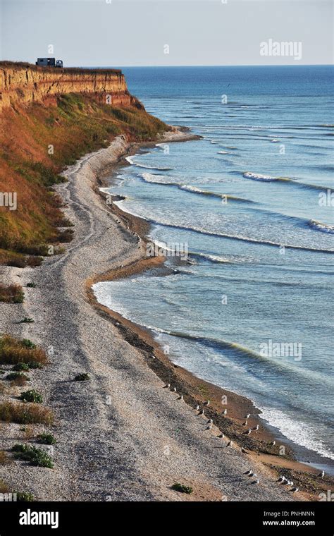 Amazing autumn nature landscape on the Black sea coast at Tuzla beach, Romania Stock Photo - Alamy