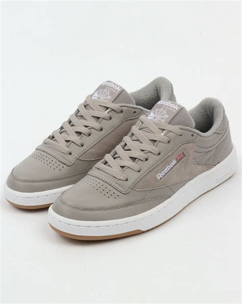 Reebok Club C 85 ESTL Trainers Powder Grey,shoes,leather,suede,mens