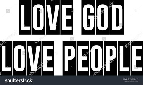 Love God Love People Christian Quote Stock Vector (Royalty Free ...