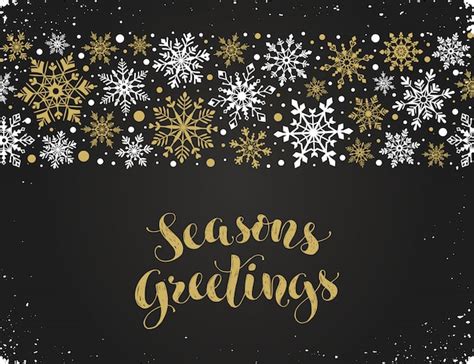 Premium Vector | Seasons greetings background