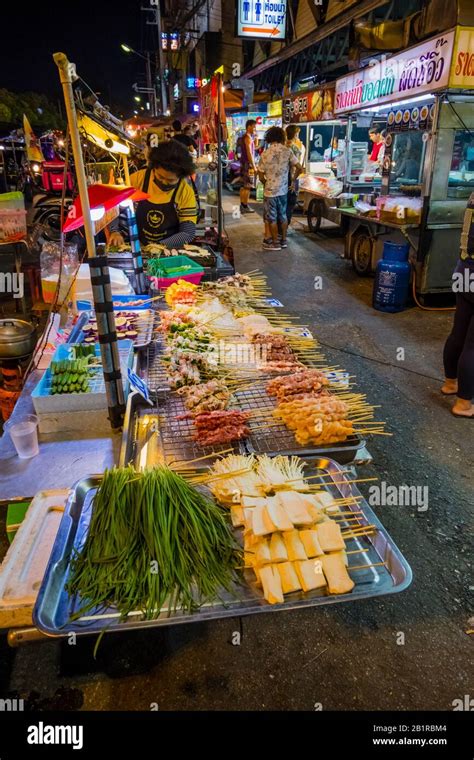 Chiang Mai Gate Night Food Market, Chiang Mai, Thailand Stock Photo - Alamy