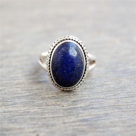 Lapis Lazuli Ring Sterling Silver Jewelry Stackable Rings - Etsy