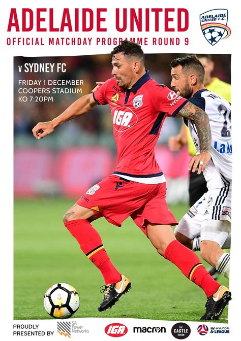 Adelaide United vs Sydney FC Round 9 Matchday Programme by Adelaide ...