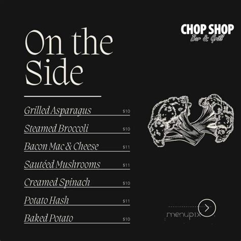 Menu of Chop Shop in Smithtown, NY 11787