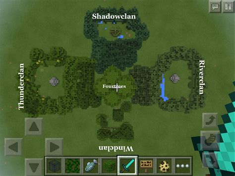 Minecraft model of Warriors cats map!! Windclan is bigger than it looks ...