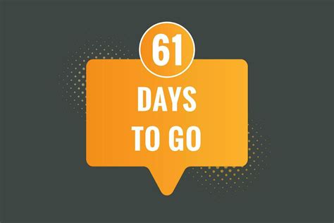 61 days to go countdown template. 61 day Countdown left days banner design 25726929 Vector Art ...