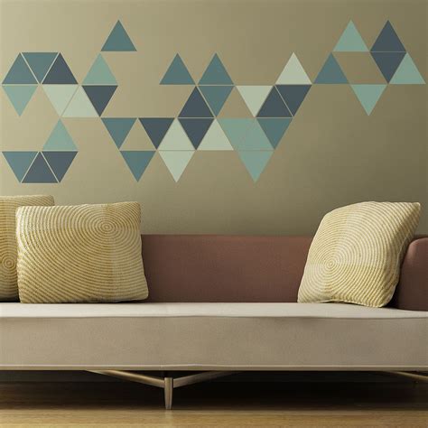 Geometric triangles wall stickers - hardtofind. | Simple wall decor ...