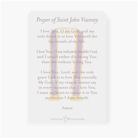 St. John Vianney Prayer Card | Pray for Us – Novena Cards