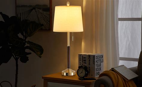 Modern Table Lamps for Nightstand Set of 2, Bedside Lamps with USB ...
