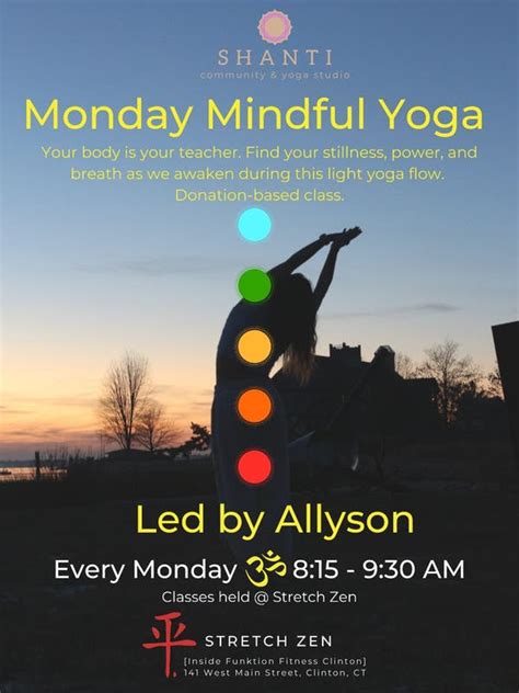 Mar 23 | Monday Mindful Yoga | Clinton, CT Patch