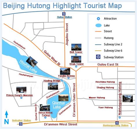 Beijing Hutong Highlight Tourist Map | Beijing, Walking tour, Tourist map