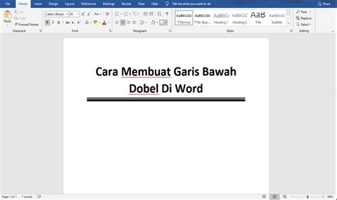 Membuat Garis Bawah Di Word - IMAGESEE