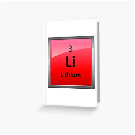 "Lithium Element Tile - Periodic Table" Greeting Card by sciencenotes ...