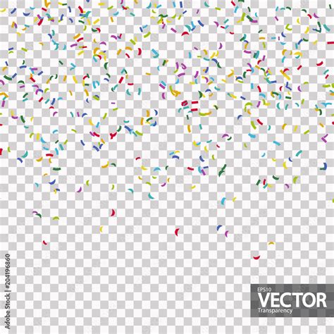 seamless confetti party background with vector transparency Stock ...