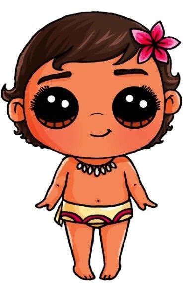 Baby Moana | Kawaii girl drawings, Cute kawaii drawings, Cute kawaii girl