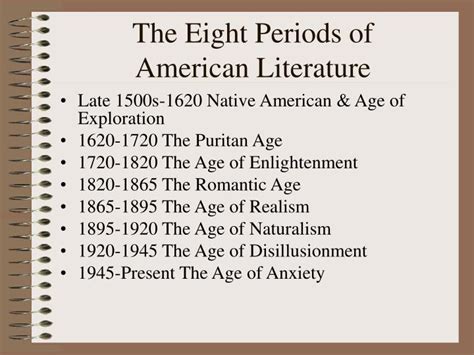 PPT - The Eight Periods of American Literature PowerPoint Presentation - ID:5511413