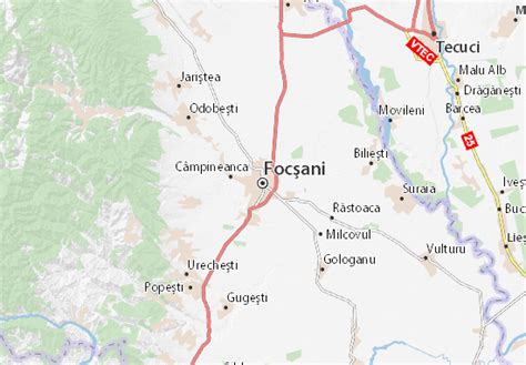 Map of Focşani - Michelin Focşani map - ViaMichelin