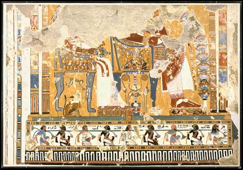 Nina de Garis Davies | Amenhotep III and Queen Tiye Enthroned Beneath a Kiosk, Tomb of Anen ...