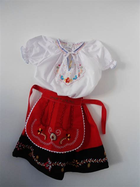 The costume consists of a skirt, a blouse and an apron fully hand ...